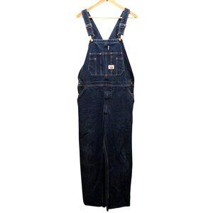 Round House Men's Denim Overalls 36x32 Multiple Pockets Durable Workwear